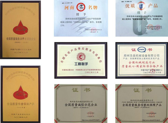 certificates of Haomei Machniery.jpg