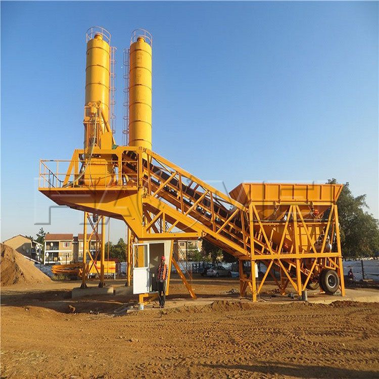 Haomei mini mobile batching plant finished installation in Kenya.jpg