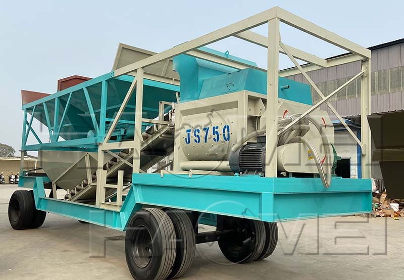 mobile concrete mixing plant