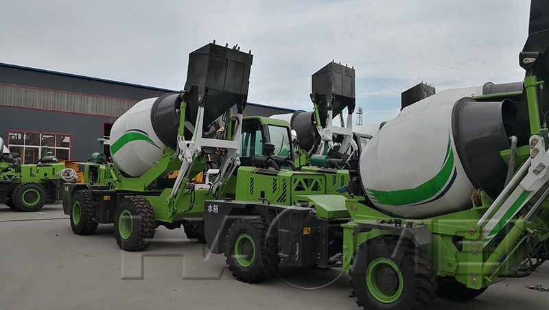self loading mobile concrete mixer