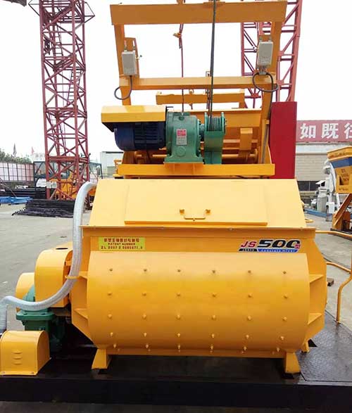 js 500 twin shaft concrete mixer